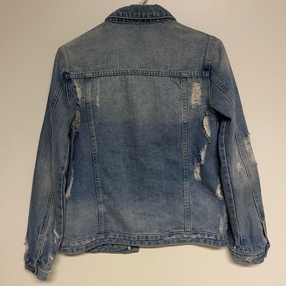 Thread & Supply Heavy Distressed Jean Jacket - Picture 3 of 6